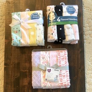 12 receiving/flannel baby blankets